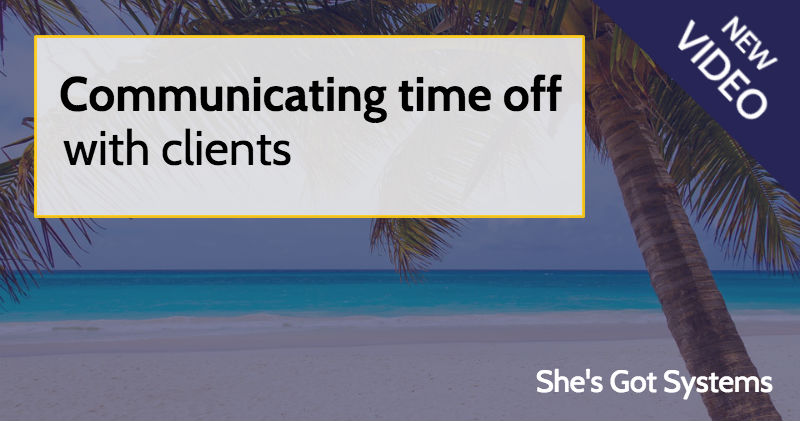 Communicating time off with clients