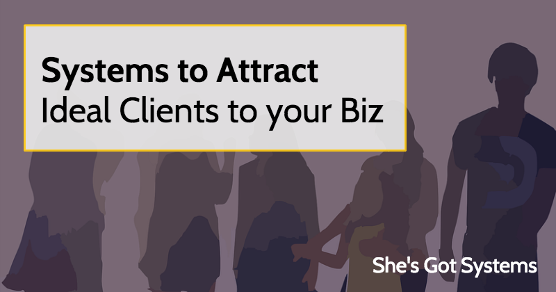 Systems to Attract Ideal Clients to your Biz