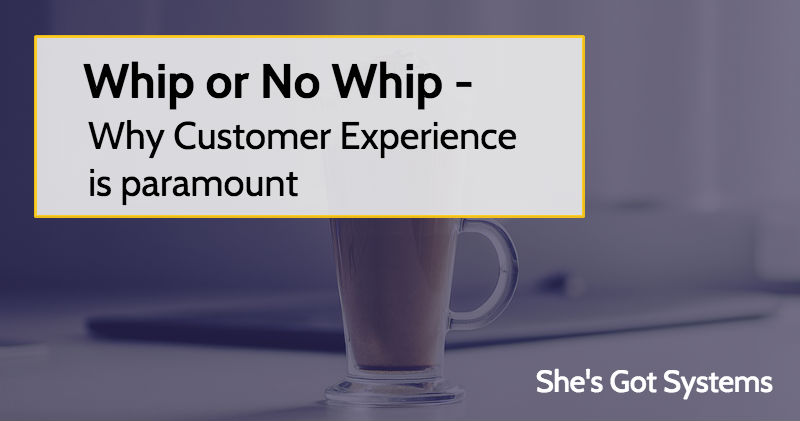 Whip or No Whip – Why Customer Experience is paramount