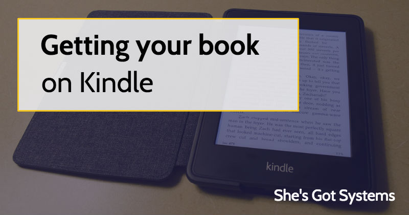 Getting your book on Kindle