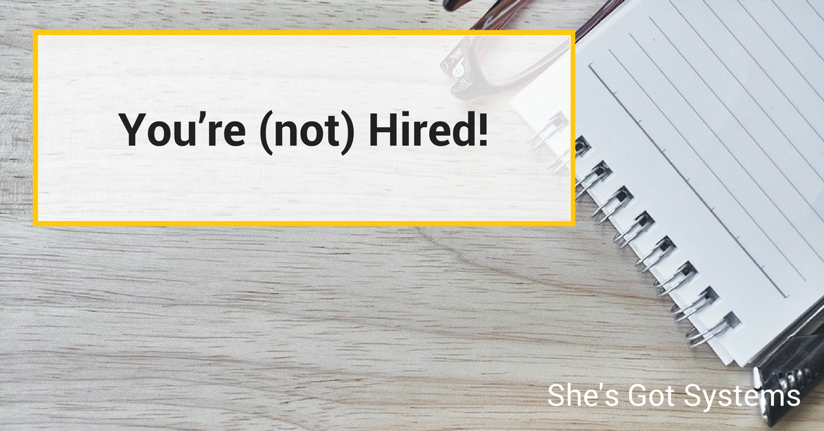 You’re (not) Hired!