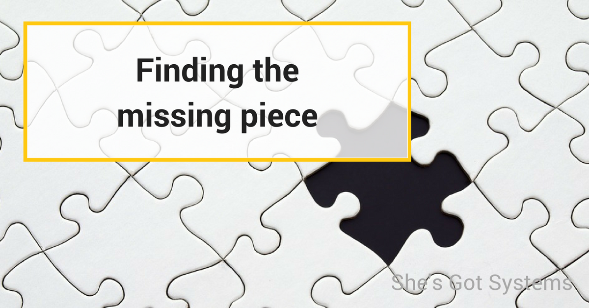 Finding the missing piece
