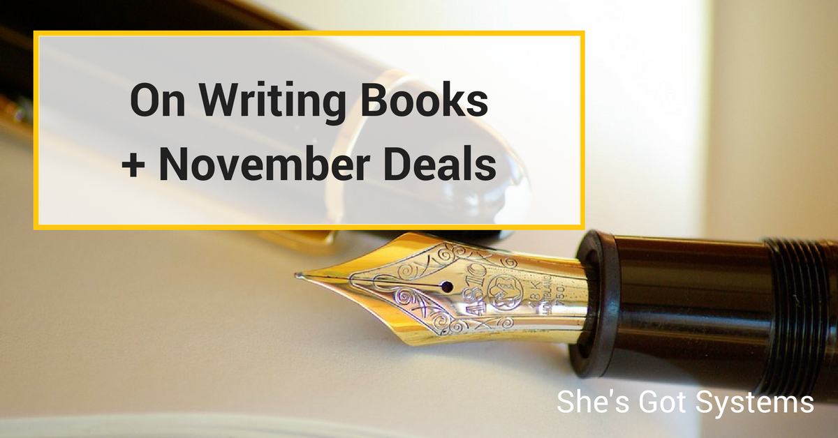 On Writing Books + November Deals